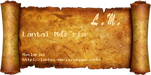 Lantai Mária névjegykártya